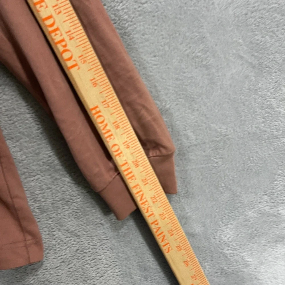 UNIQLO U Pocket Shirt Mens Small Brown Long Sleeve Crew Neck Pullover Tee 444974